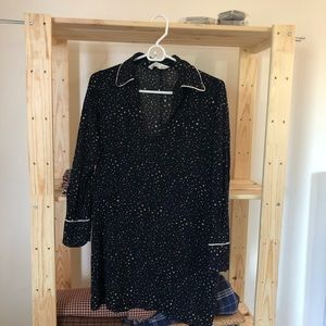 Zara 70s mini dress in silk